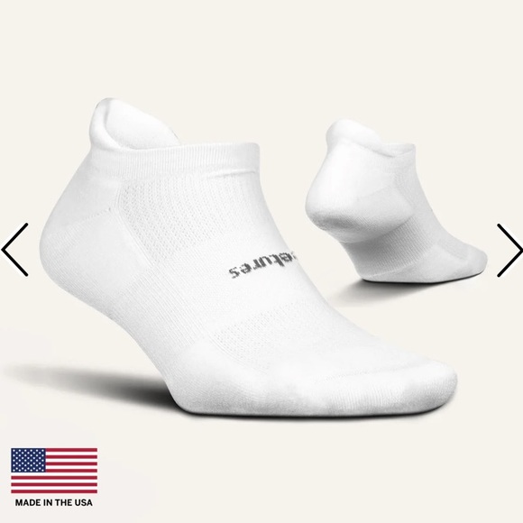 Feetures max cushion woman’s no shoes tab white socks 2 pair bundle size small - Picture 1 of 7